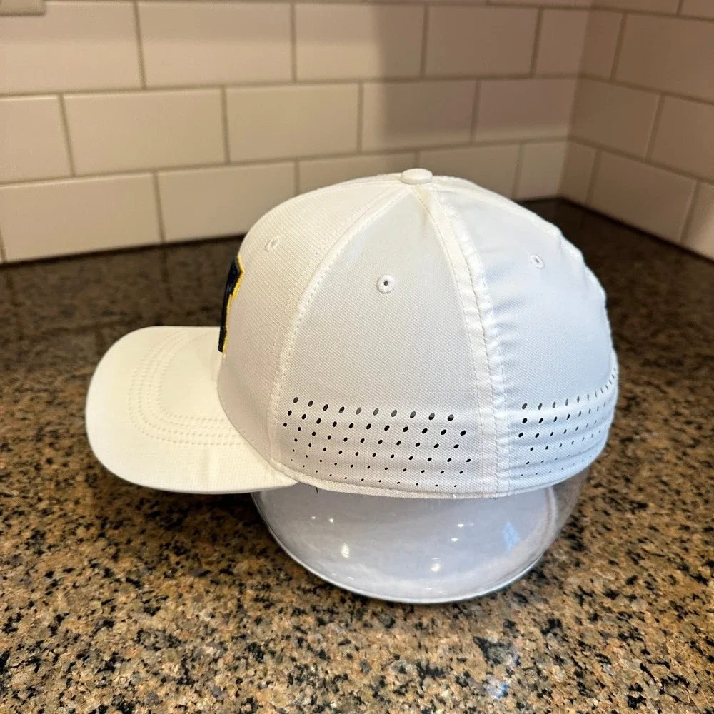 Michigan Wolverines Jordan Dri-Fit Hat Men's M/L White Performance Cap